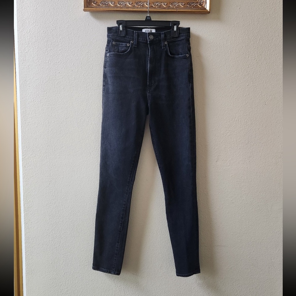 Agolde pinch waist black jeans size 25